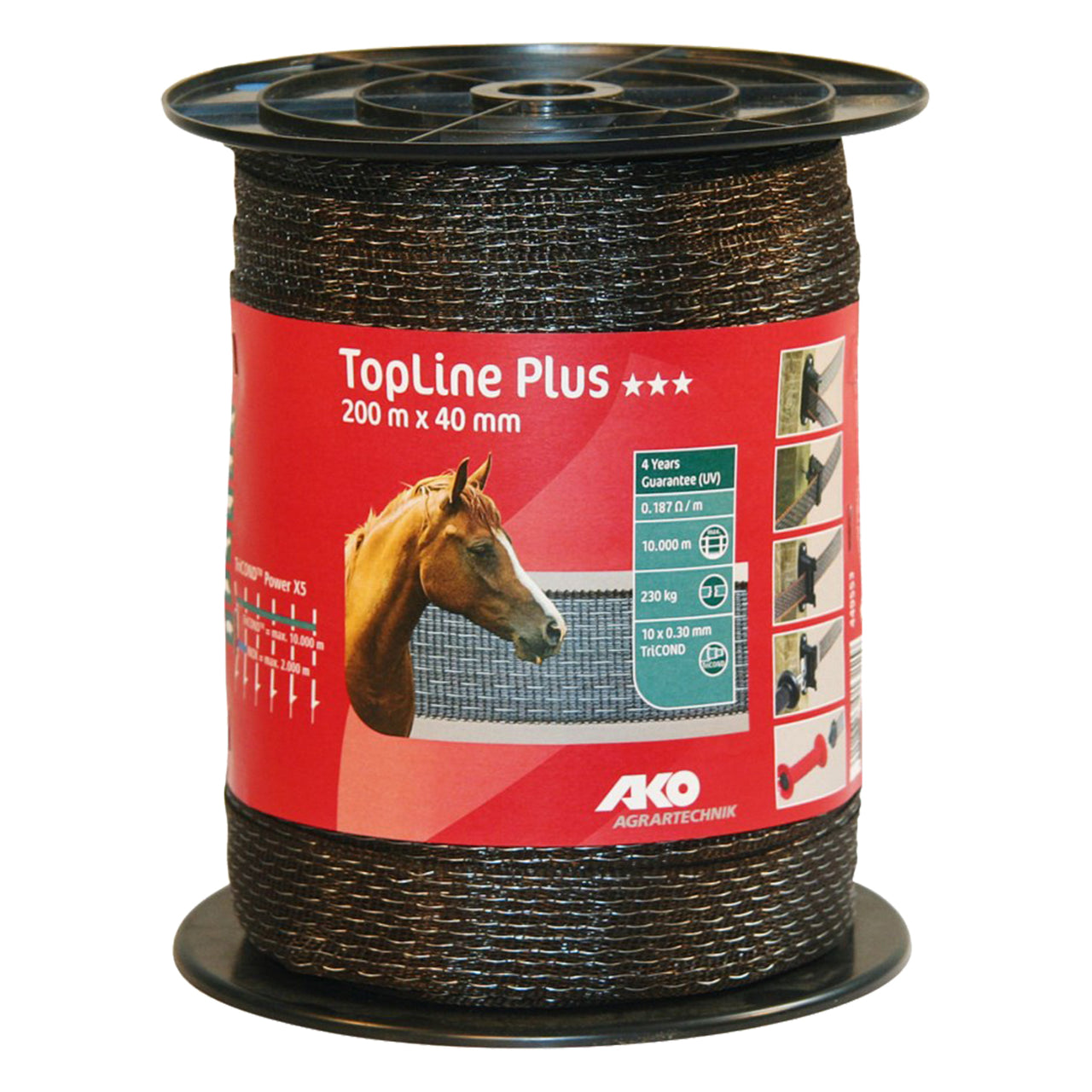 CORRAL AKO TopLine plus tape 40mm x 200m - brown (449553)