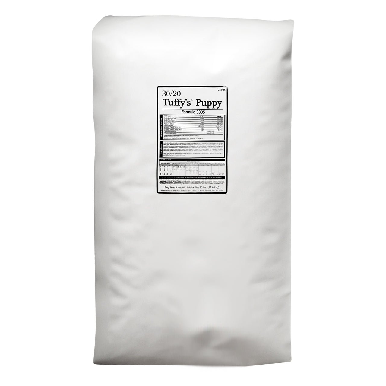 Tuffy’s GOLD Plain White Bag Puppy Food 50 lbs