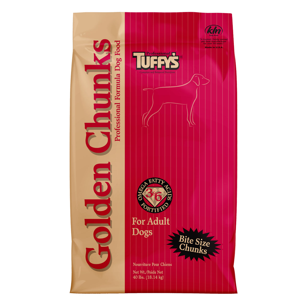 Tuffy’s Golden Chunks Professional Formula Dog Food 40 lbs