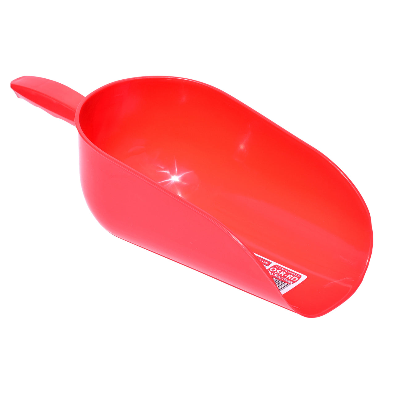 Tuff Stuff open round feed scoop - red