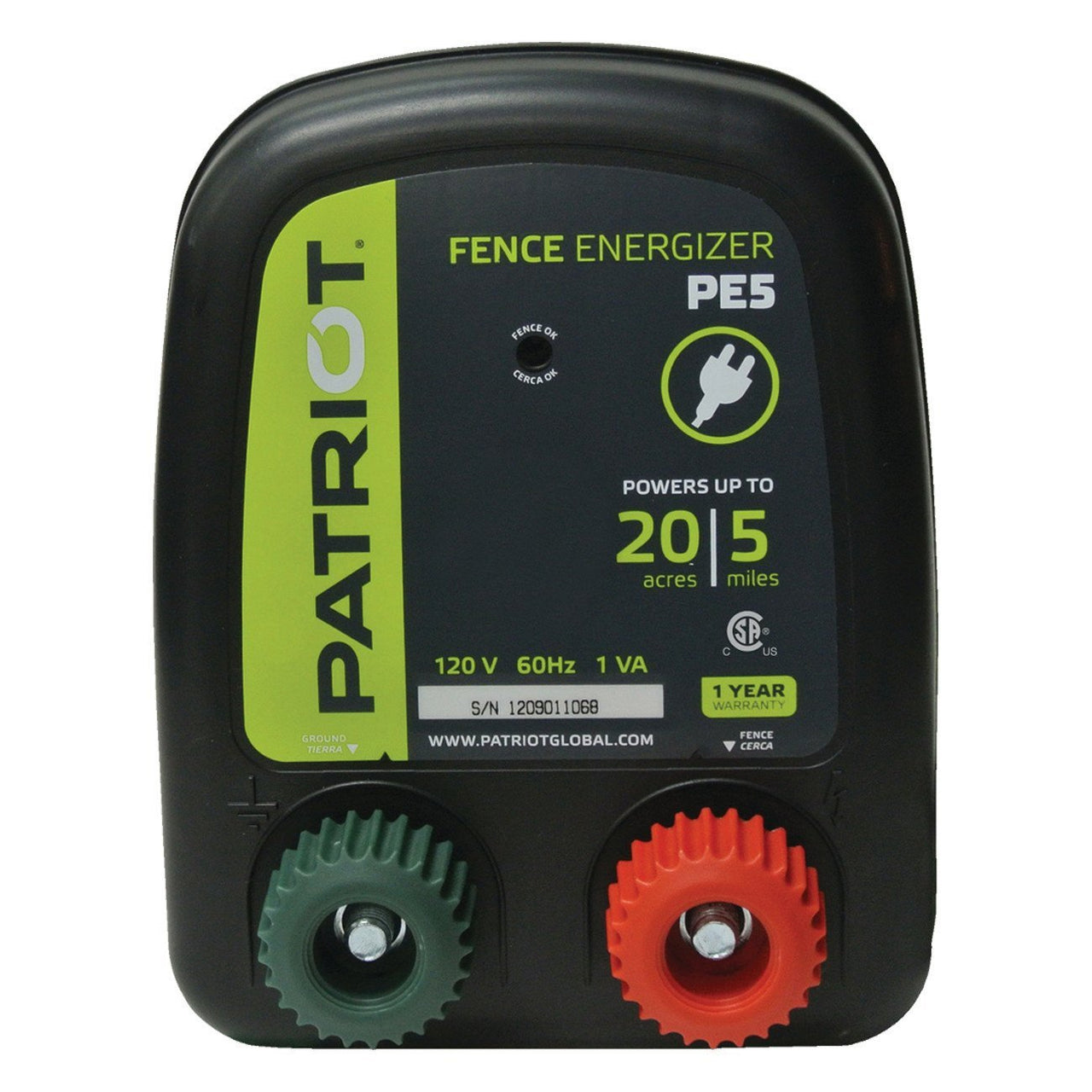 Patriot Pe5 Fence Charger (Ac) - Fencing Patriot - Canada