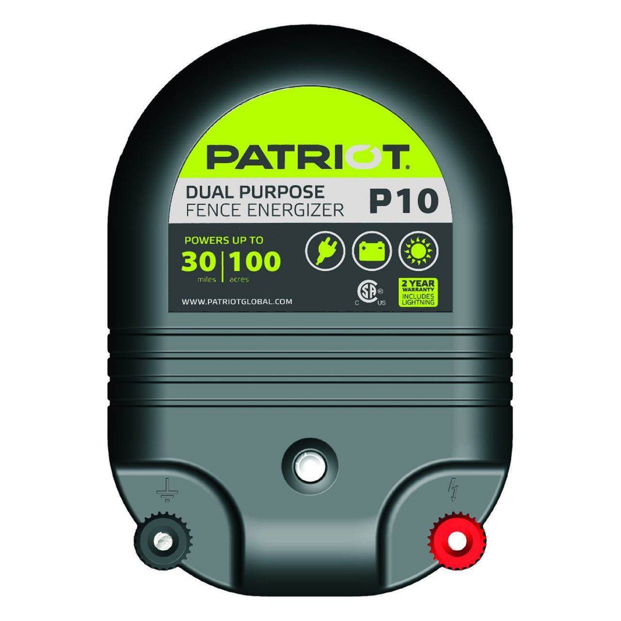 Patriot P10 Dual Purpose Fence Charger (12V/110V) - Fencing Patriot - Canada