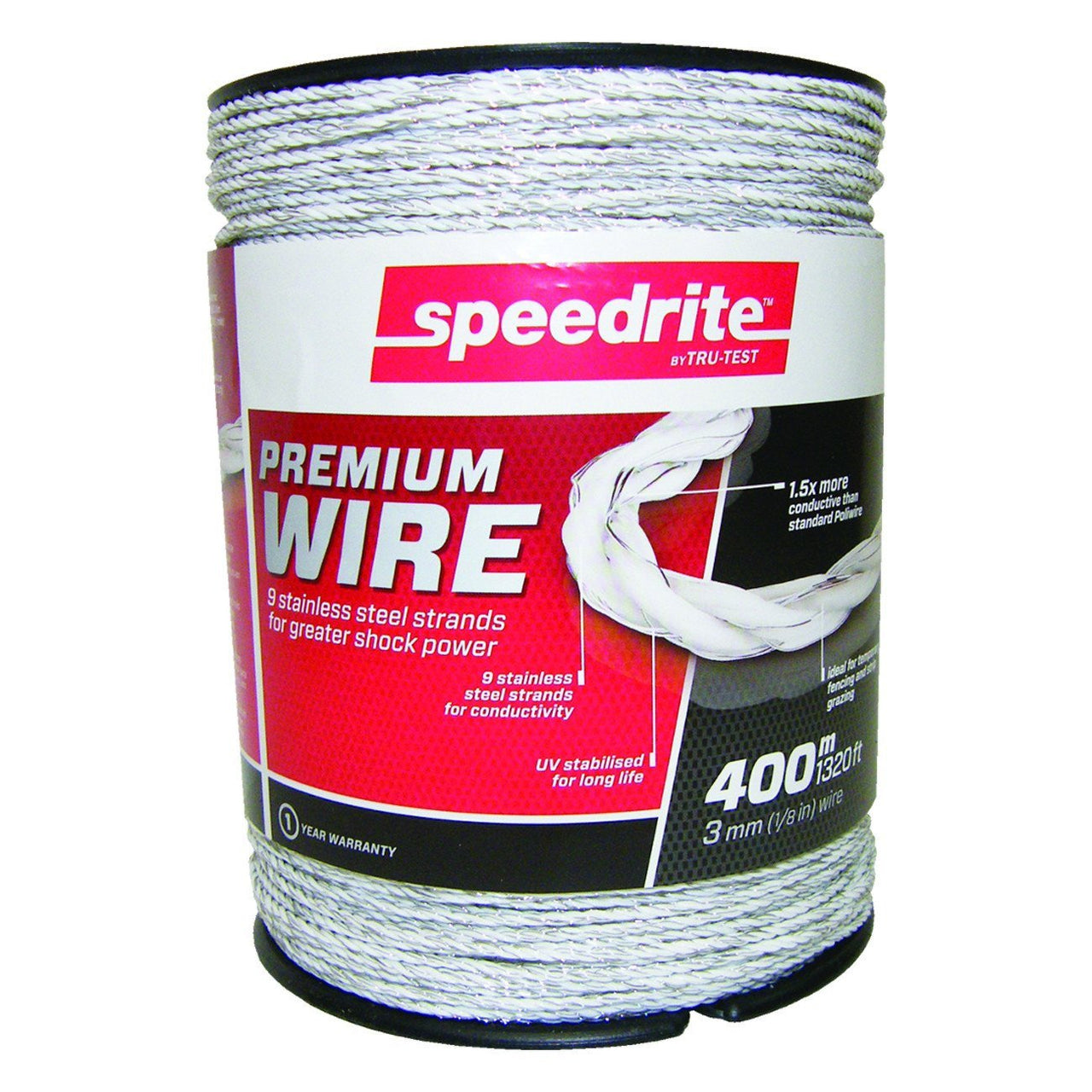 Speedrite 9 Strand Poliwire 1320 - White - Fencing Speedrite - Canada