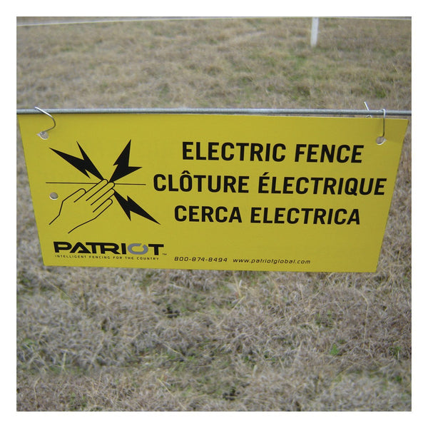 Patriot Warning Sign (8X4X40Mil) (10 Pack) - Fencing Patriot - Canada