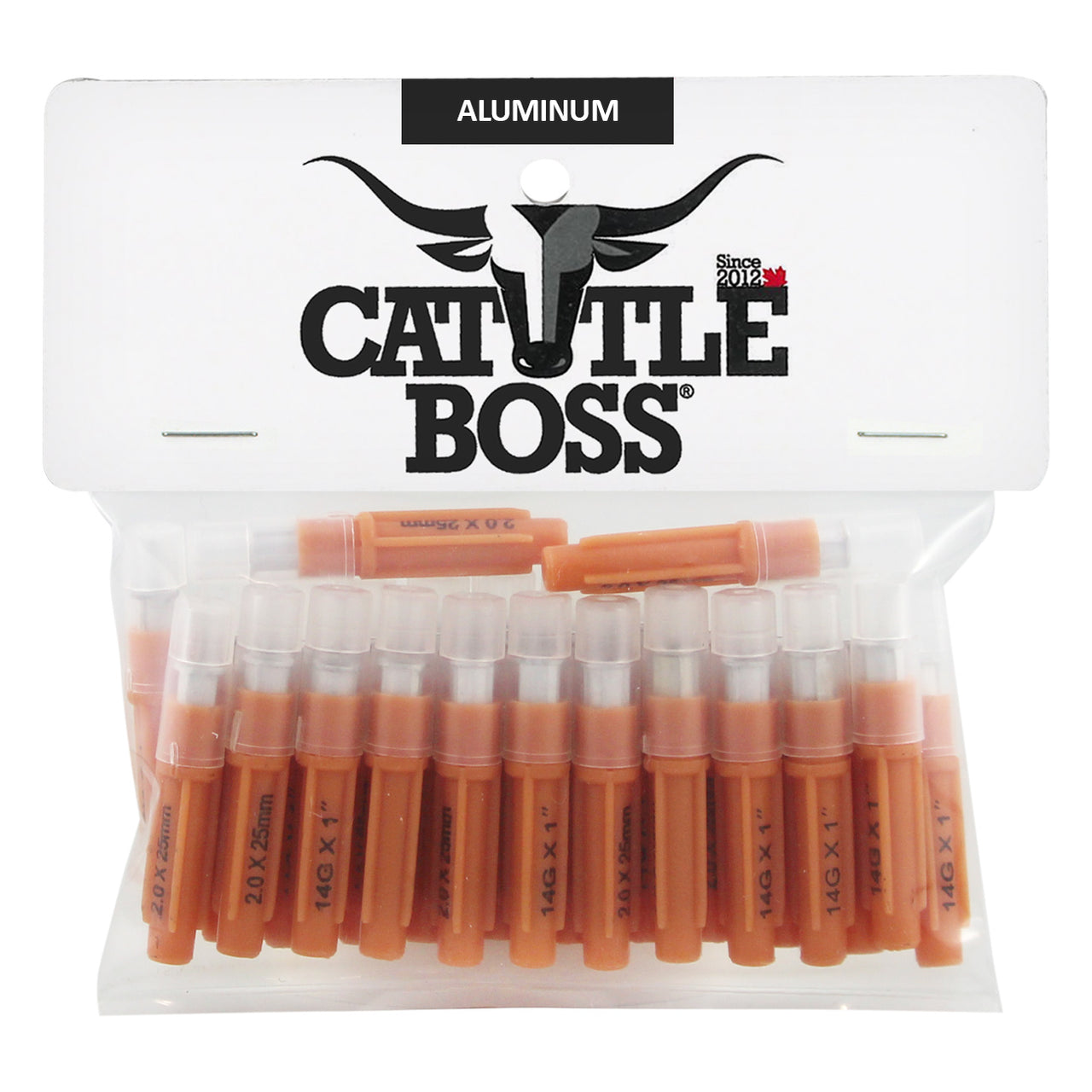 Cattle Boss Aluminum Hub Needles (25 Pack) 14 X 1 - Drug Administration Cattle Boss - Canada