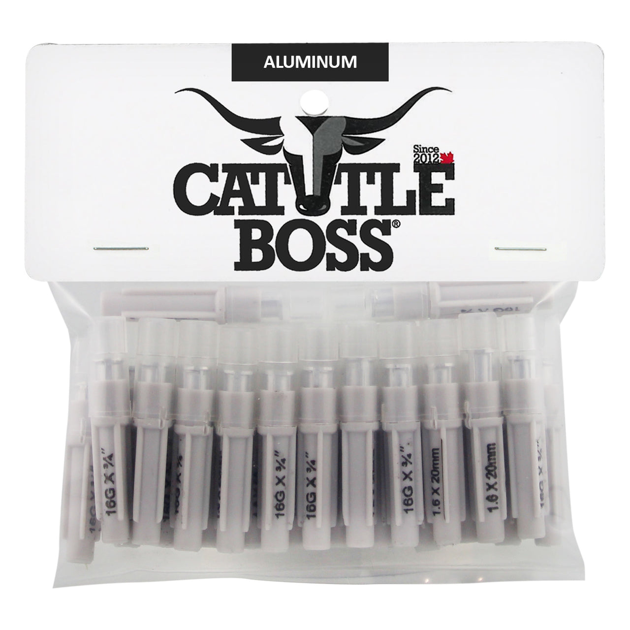 Cattle Boss Aluminum Hub Needles (25 Pack) 16 X 3/4 - Drug Administration Cattle Boss - Canada