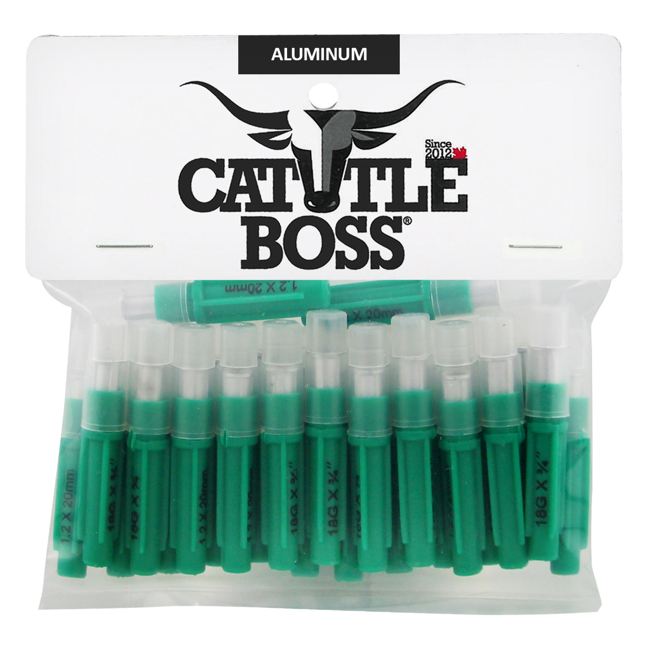 Cattle Boss Aluminum Hub Needles (25 Pack) 18 X 3/4 - Drug Administration Cattle Boss - Canada