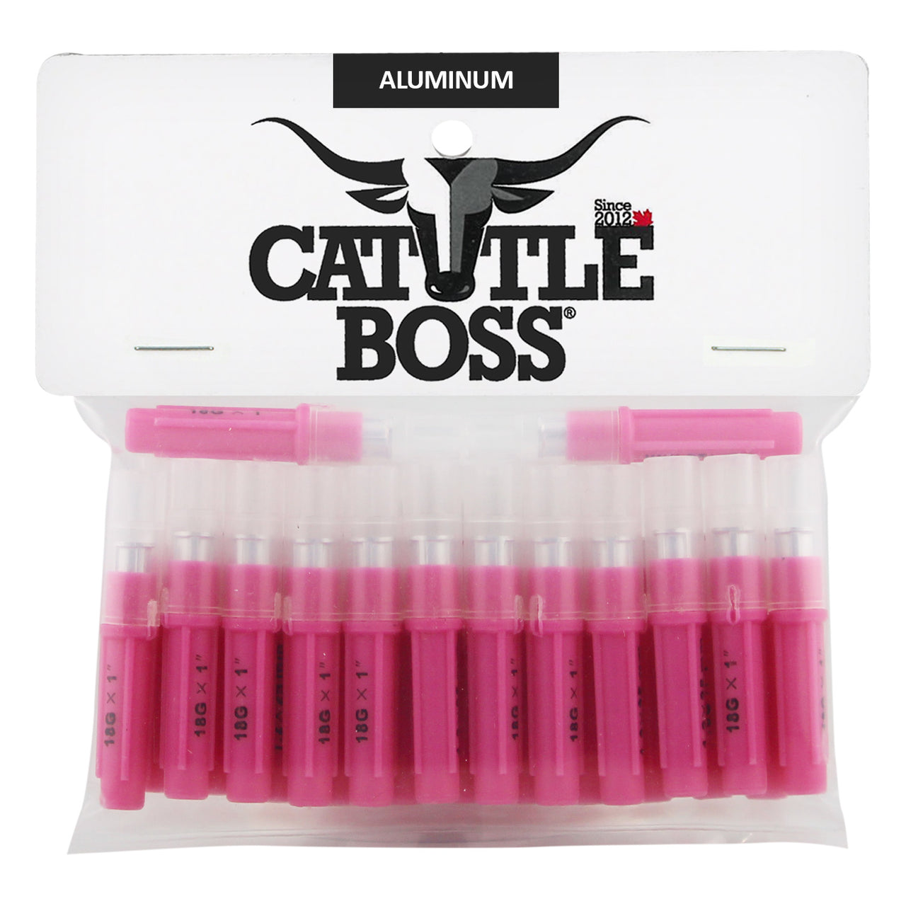 Cattle Boss Aluminum Hub Needles (25 Pack) 18 X 1 - Drug Administration Cattle Boss - Canada