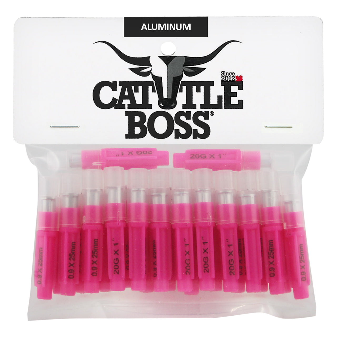 Cattle Boss Aluminum Hub Needles (25 Pack) 20 X 1 - Drug Administration Cattle Boss - Canada