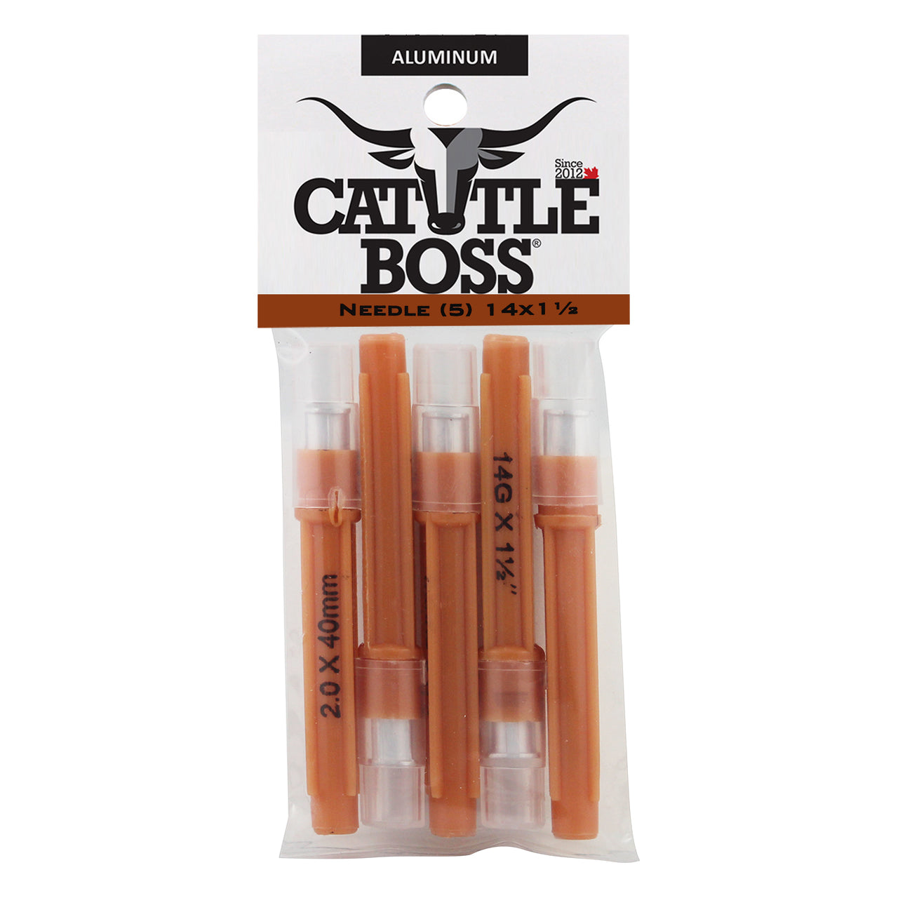 Cattle Boss Aluminum Hub Needle (5 Pack) 14 X 1 1/2 - Drug Administration Cattle Boss - Canada