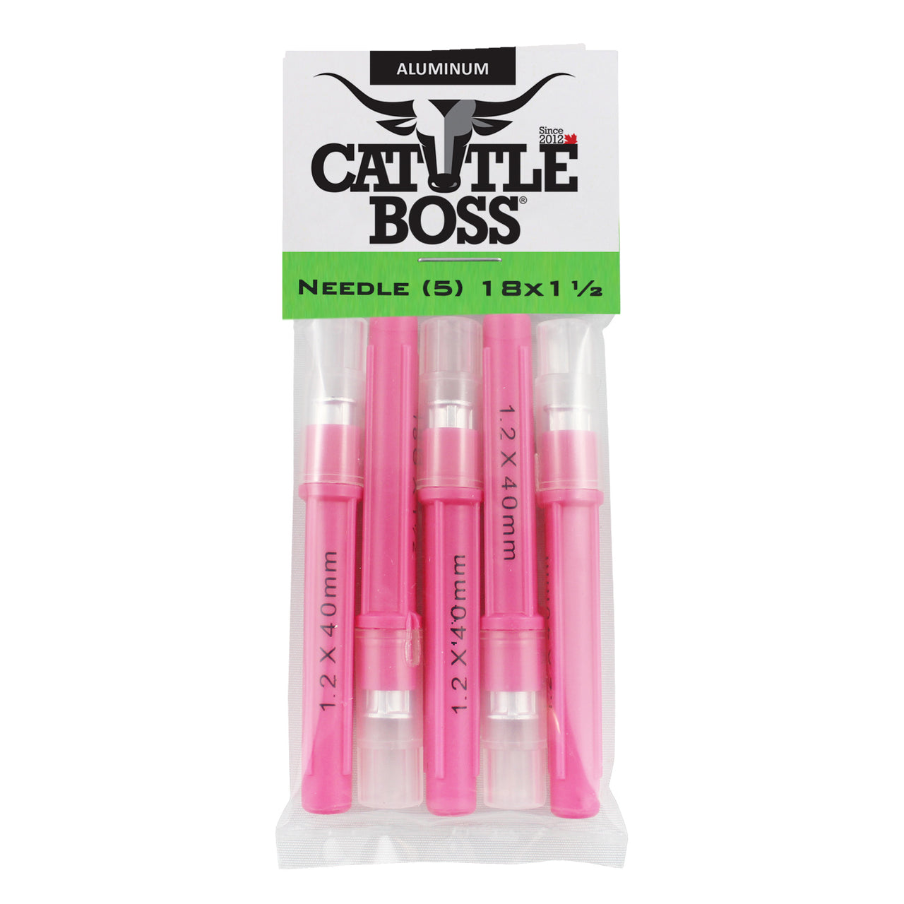 Cattle Boss Aluminum Hub Needle (5 Pack)18 X 1 1/2 - Drug Administration Cattle Boss - Canada