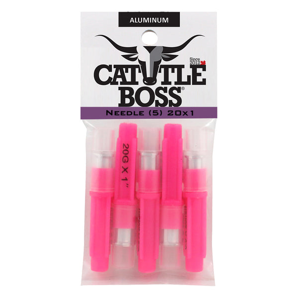 Cattle Boss Aluminum Hub Needle (5 Pack) 20 X 1 - Drug Administration Cattle Boss - Canada