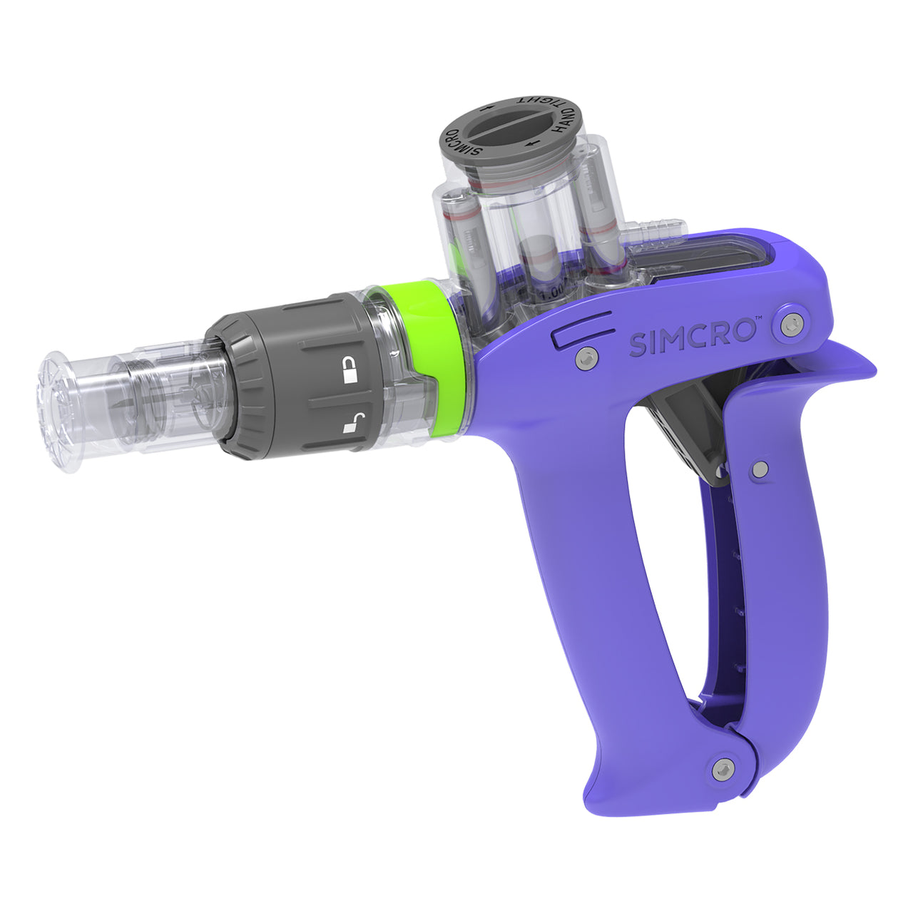 Simcro VS 5.0 mL tube fed injector - 1” needle guard (kit)