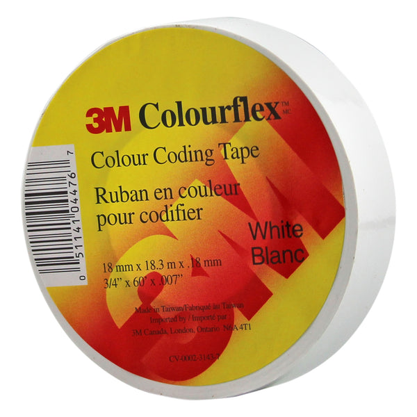 3M Colourflex Coding Tape 3/4X60 (White) - Wound Dressing 3M - Canada