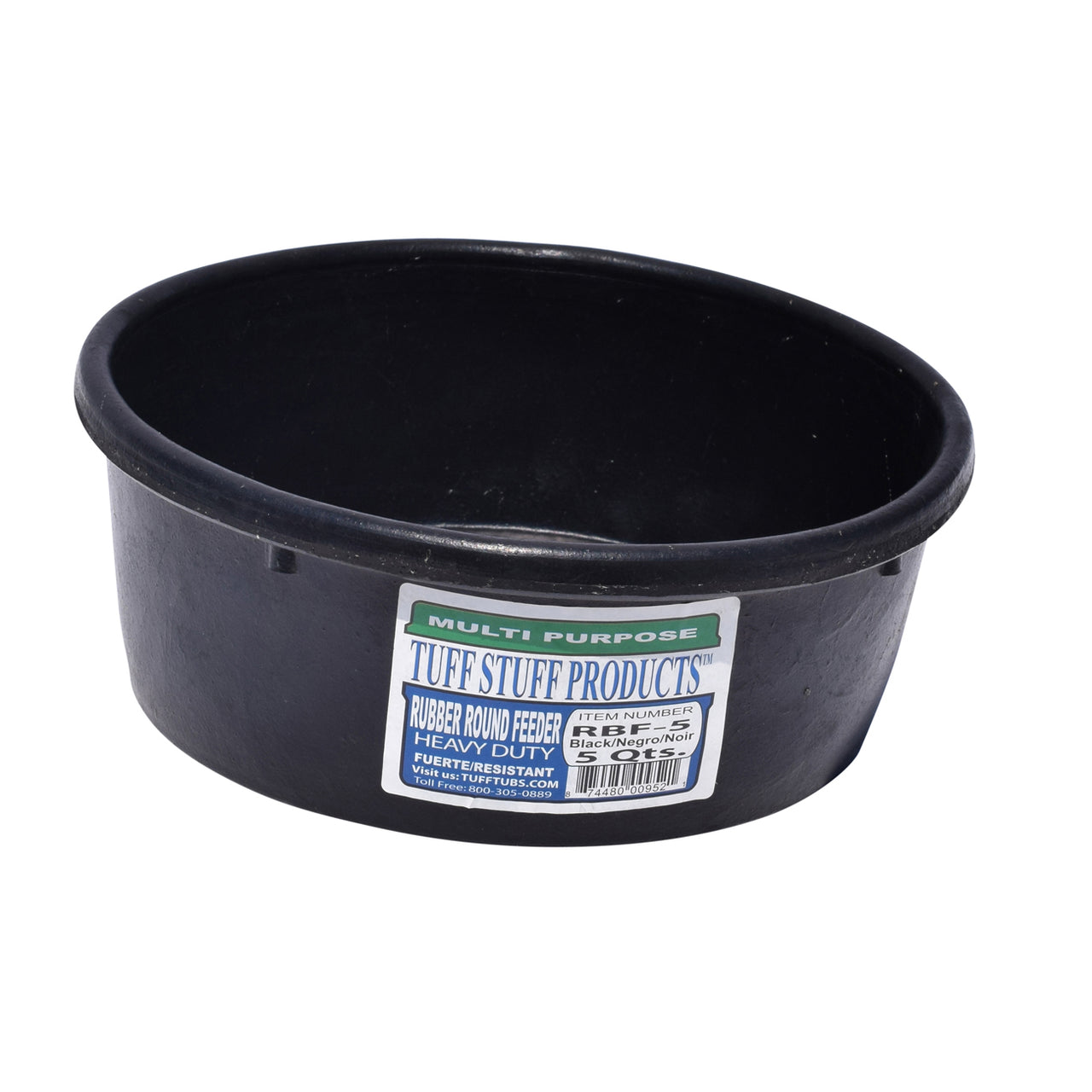 Tuff Stuff Rubber Round Feeder 5 Qts - Buckets Pails Feeders Scoops Tubs Bottles Tuff Stuff - Canada
