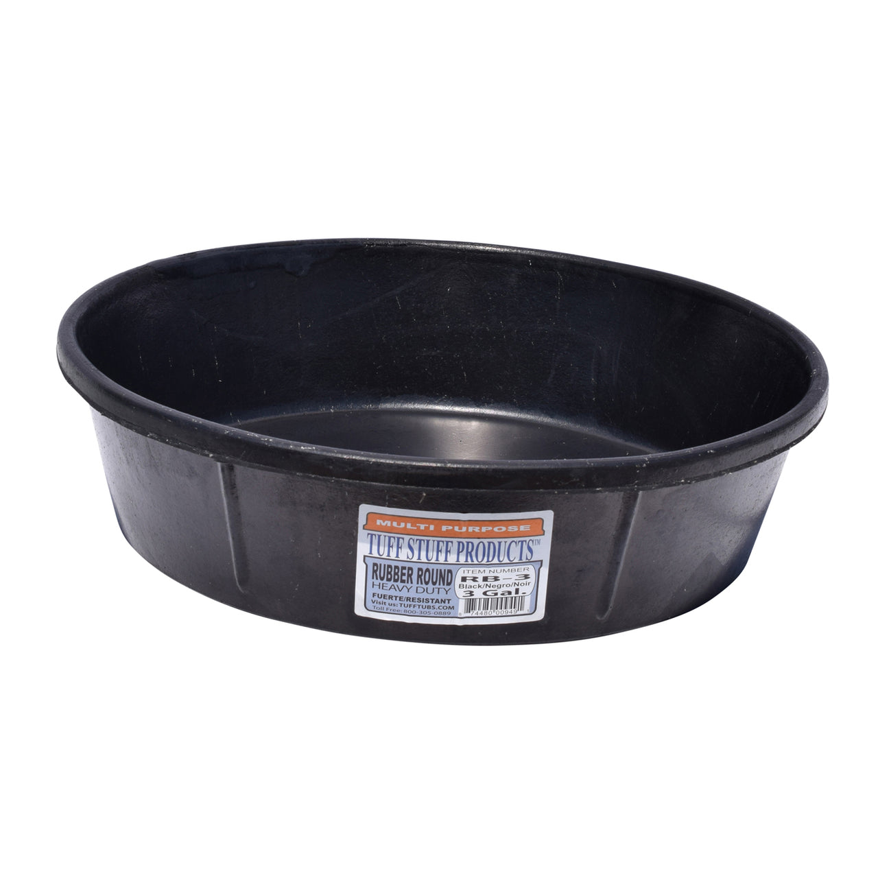 Tuff Stuff Rubber Round Feeder 3 Gallon - Buckets Pails Feeders Scoops Tubs Bottles Tuff Stuff - Canada
