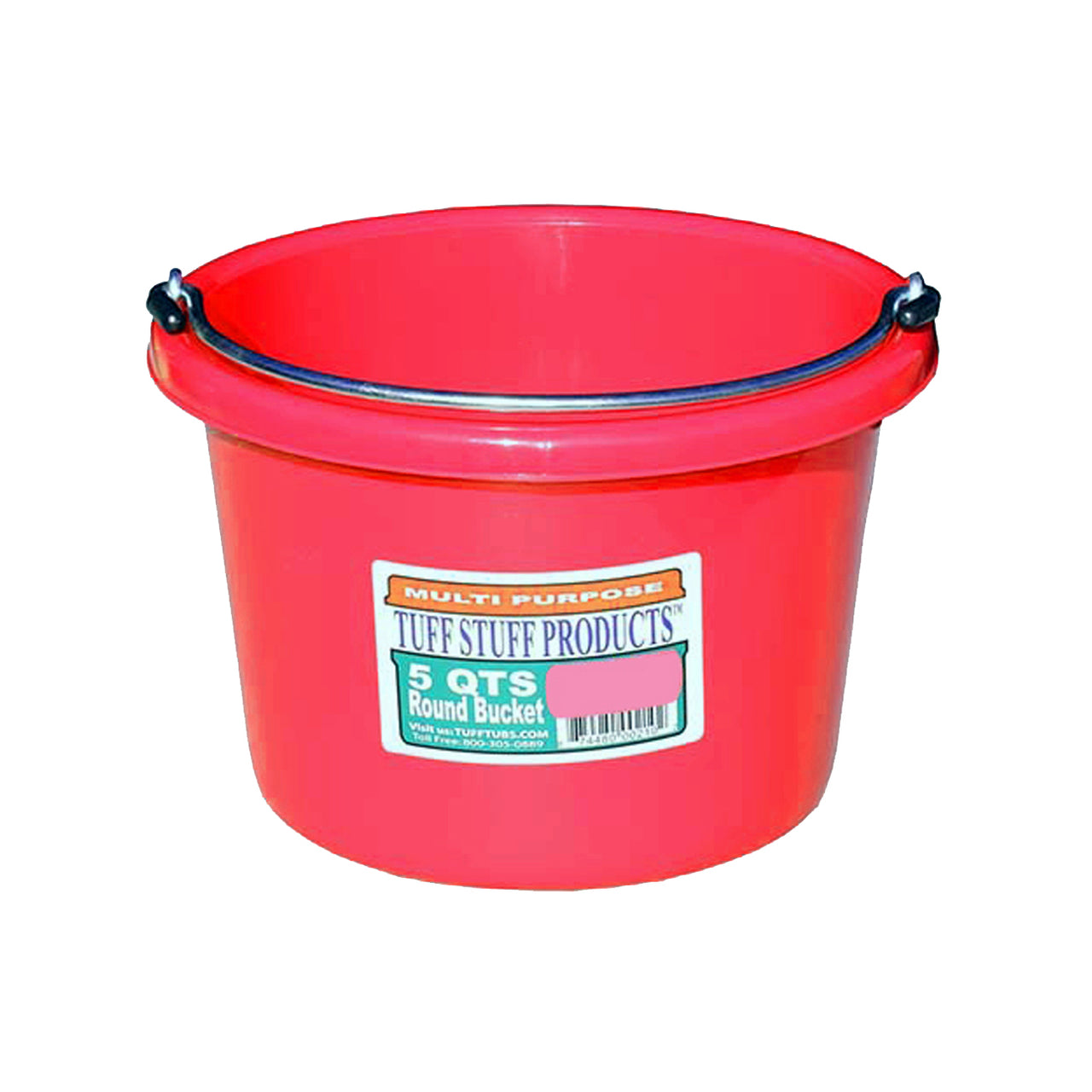 Tuff Stuff Small Round Bucket 5 Qts (Red) - Buckets Pails Feeders Scoops Tubs Bottles Tuff Stuff - Canada