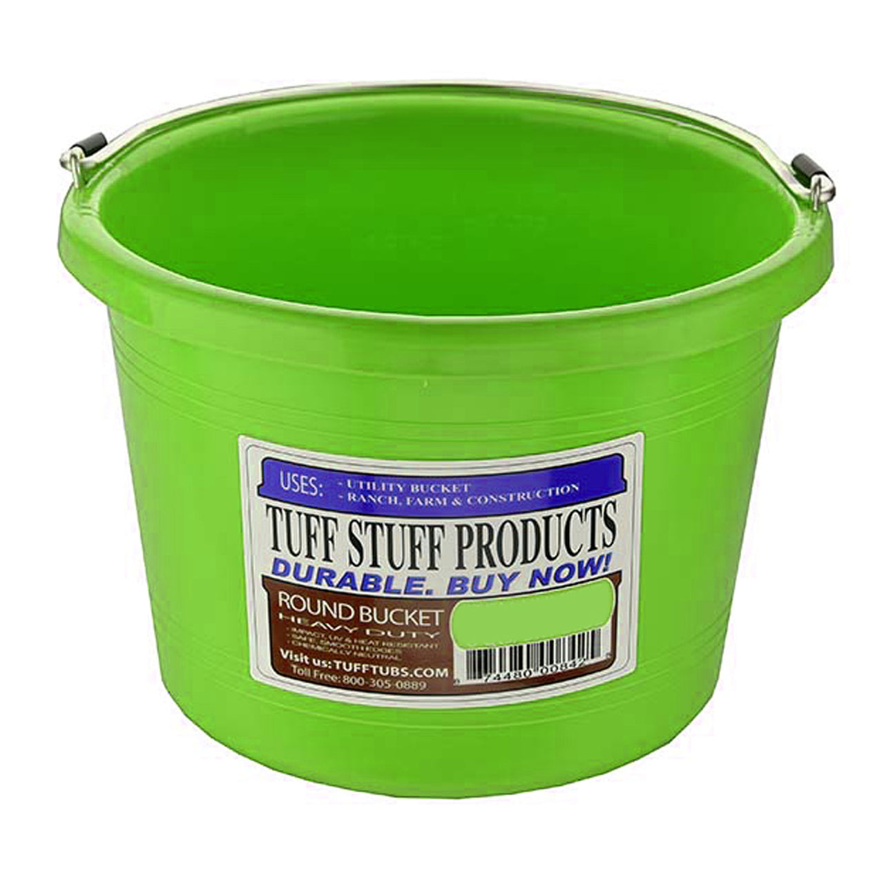 Tuff Stuff Round Bucket 8 Qts - Lima - Buckets Pails Feeders Scoops Tubs Bottles Tuff Stuff - Canada
