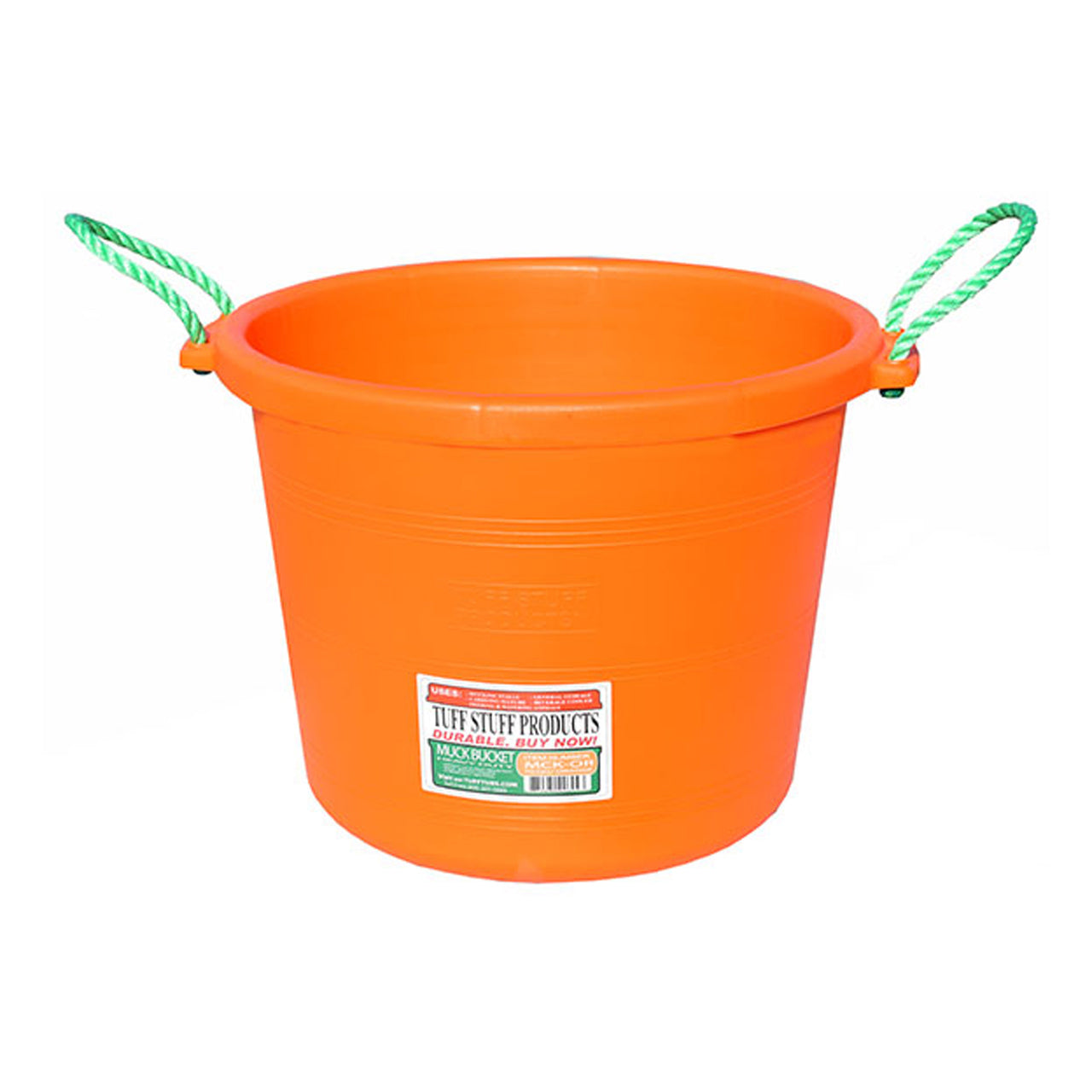 Tuff Stuff Muck Bucket 70 Qts - Orange - Buckets Pails Feeders Scoops Tubs Bottles Tuff Stuff - Canada