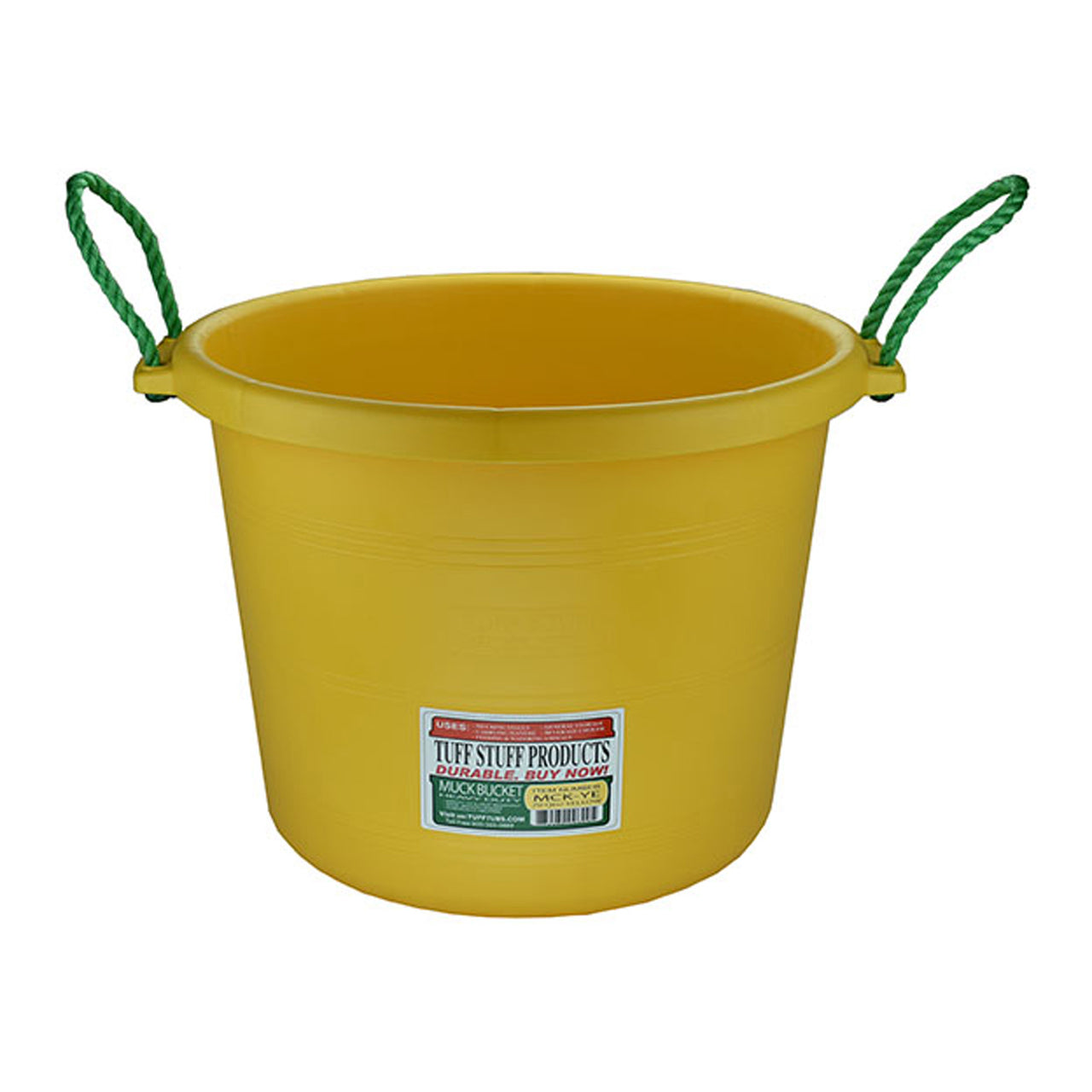 Tuff Stuff Muck Bucket 70 Qts - Yellow - Buckets Pails Feeders Scoops Tubs Bottles Tuff Stuff - Canada