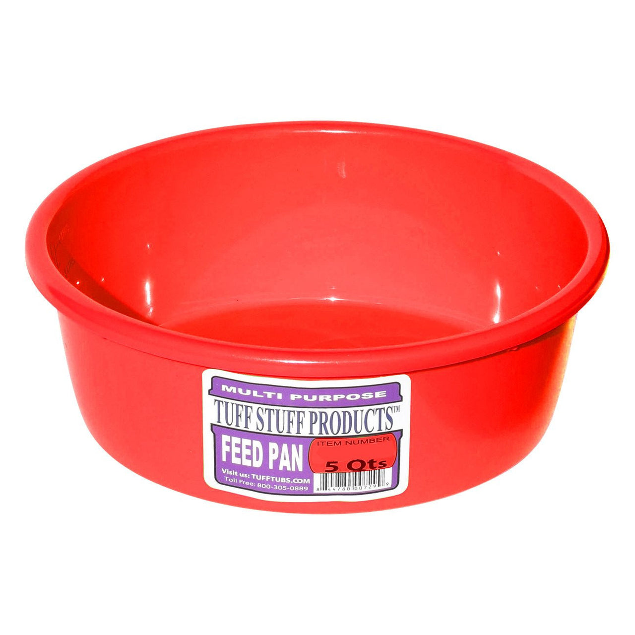 Tuff Stuff Feed Pan 5 Qts (Red) - Buckets Pails Feeders Scoops Tubs Bottles Tuff Stuff - Canada