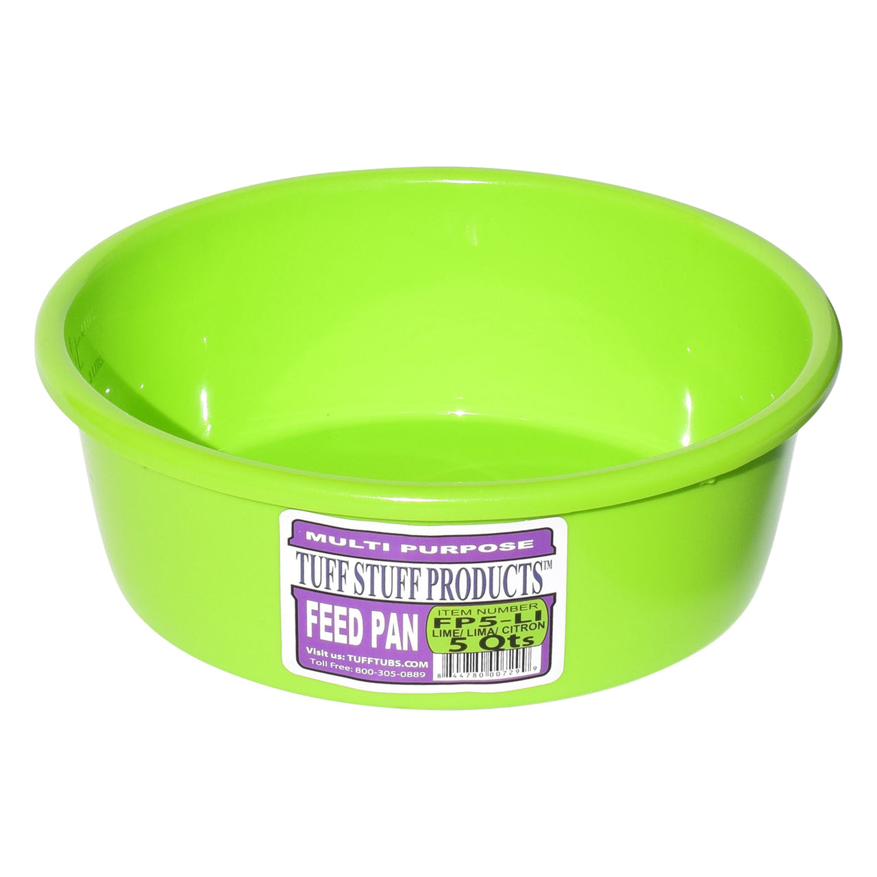 Tuff Stuff Feed Pan 5 Qts (Green) - Buckets Pails Feeders Scoops Tubs Bottles Tuff Stuff - Canada