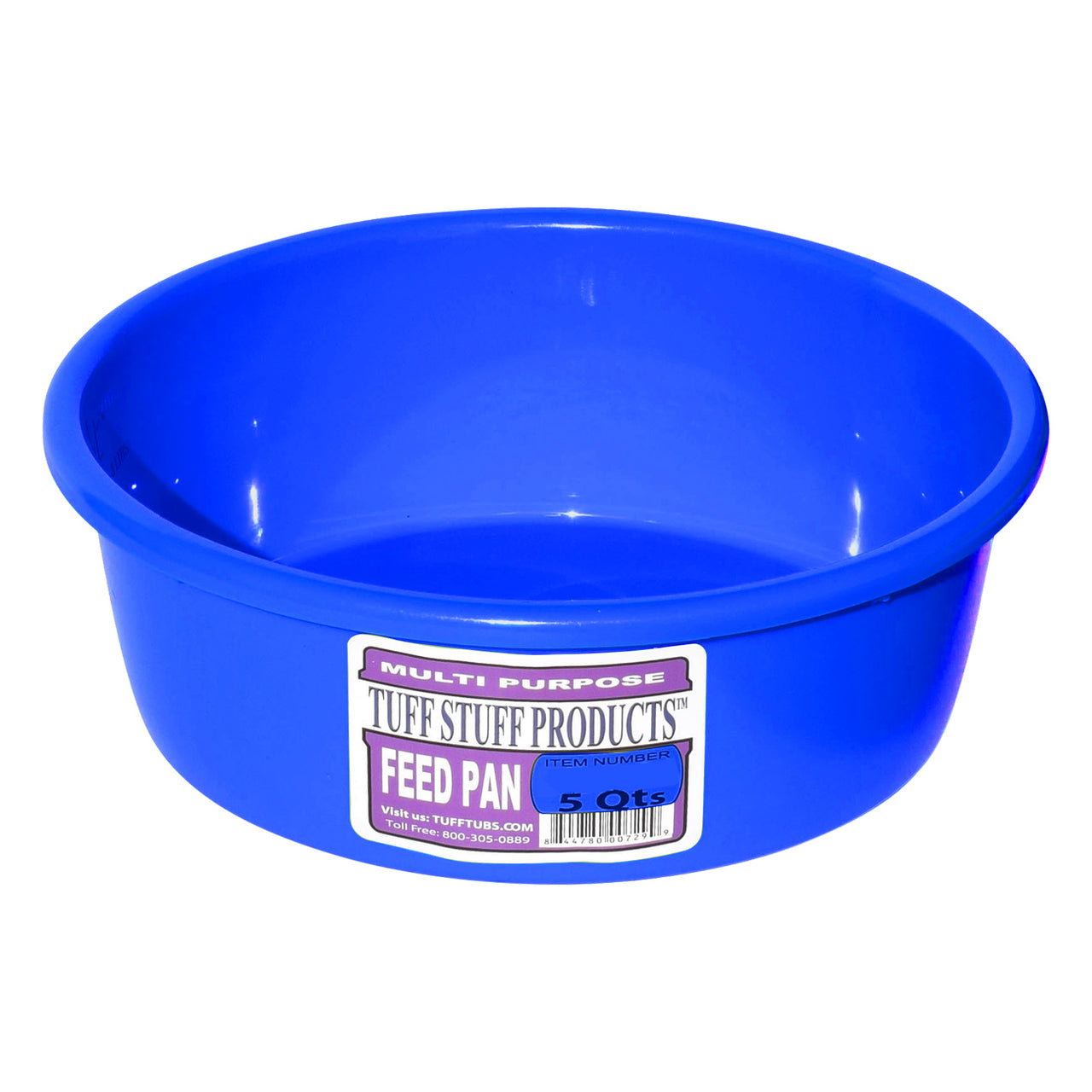 Tuff Stuff Feed Pan 5 Qts (Blue) - Buckets Pails Feeders Scoops Tubs Bottles Tuff Stuff - Canada