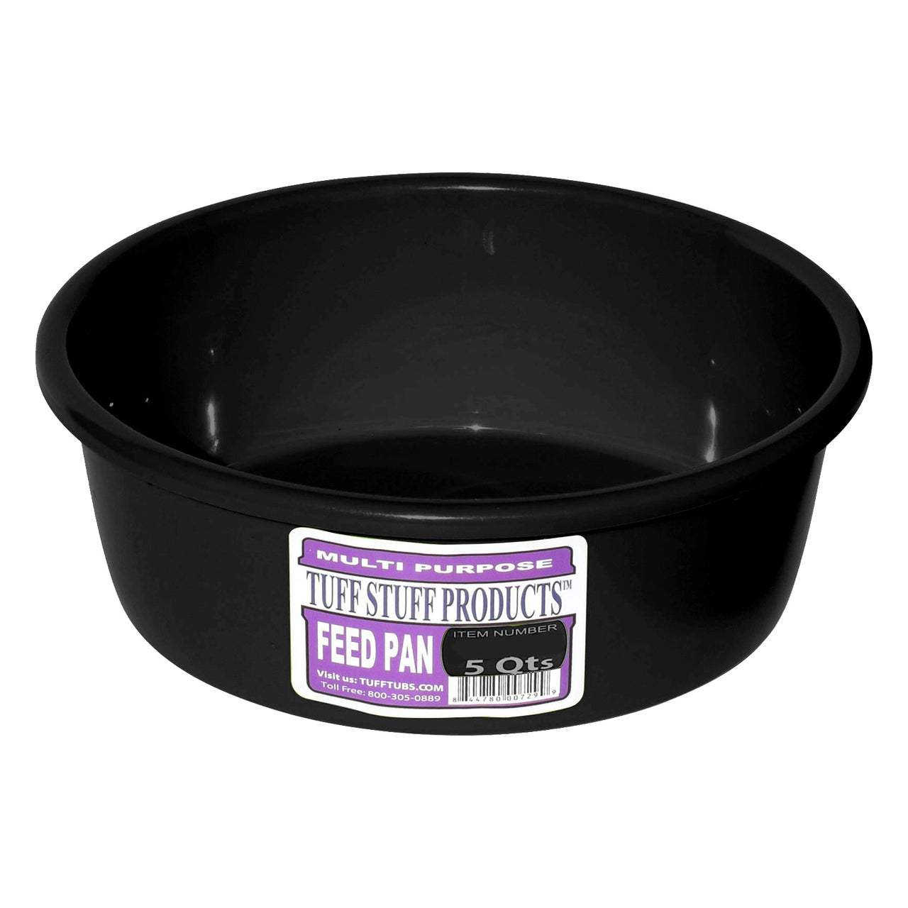 Tuff Stuff Feed Pan 5 Qts (Black) - Buckets Pails Feeders Scoops Tubs Bottles Tuff Stuff - Canada