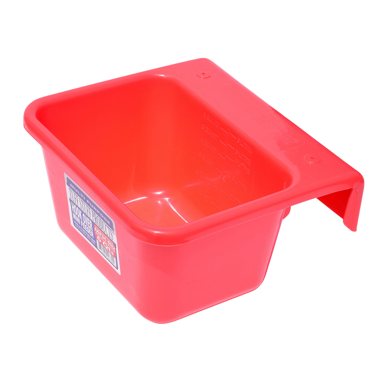 Tuff Stuff Mini Hook Over Feeder - Red - Buckets Pails Feeders Scoops Tubs Bottles Tuff Stuff - Canada
