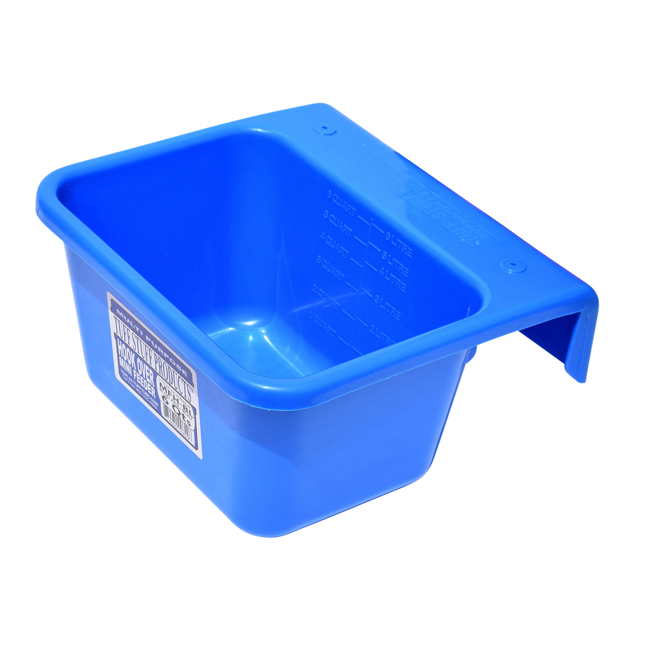 Tuff Stuff Mini Hook Over Feeder - Blue - Buckets Pails Feeders Scoops Tubs Bottles Tuff Stuff - Canada