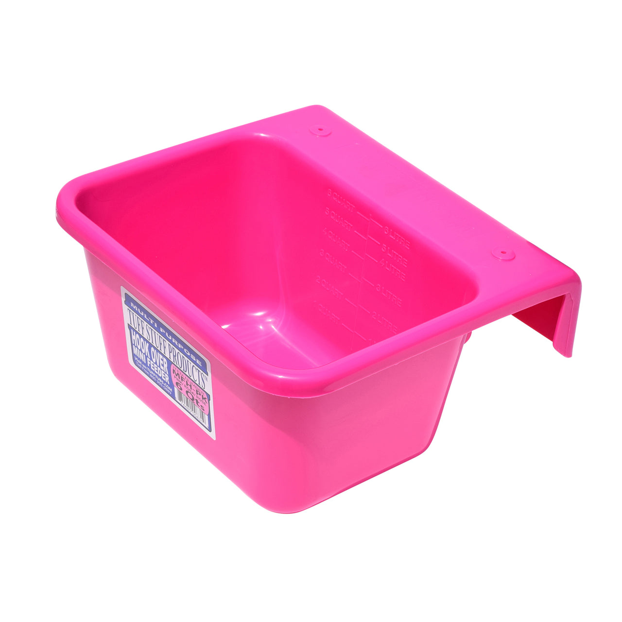 Tuff Stuff Mini Hook Over Feeder - Pink - Buckets Pails Feeders Scoops Tubs Bottles Tuff Stuff - Canada