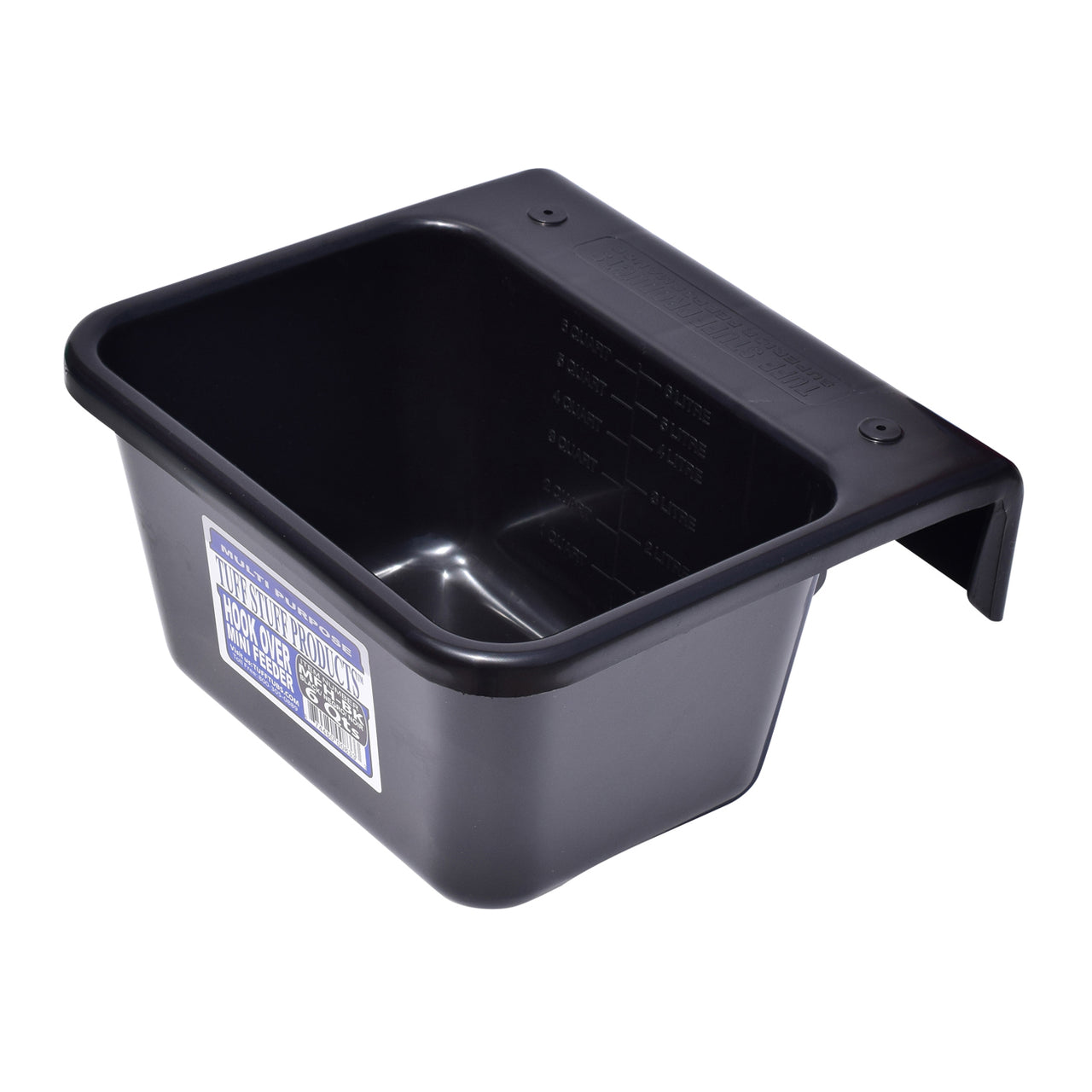 Tuff Stuff Mini Hook Over Feeder - Black - Buckets Pails Feeders Scoops Tubs Bottles Tuff Stuff - Canada