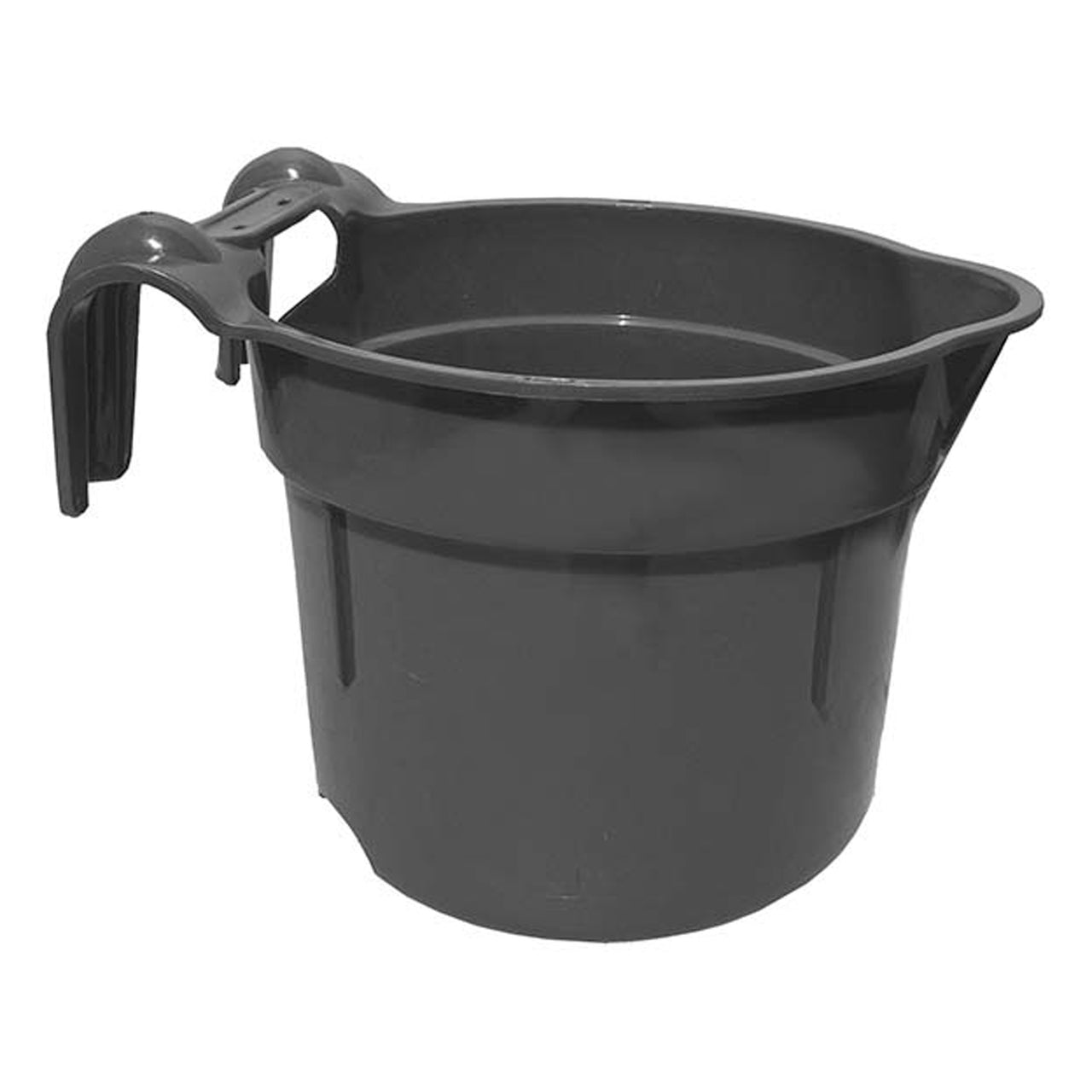 Tuff Stuff Round Fence Feeder 10 Qts - Black - Buckets Pails Feeders Scoops Tubs Bottles Tuff Stuff - Canada