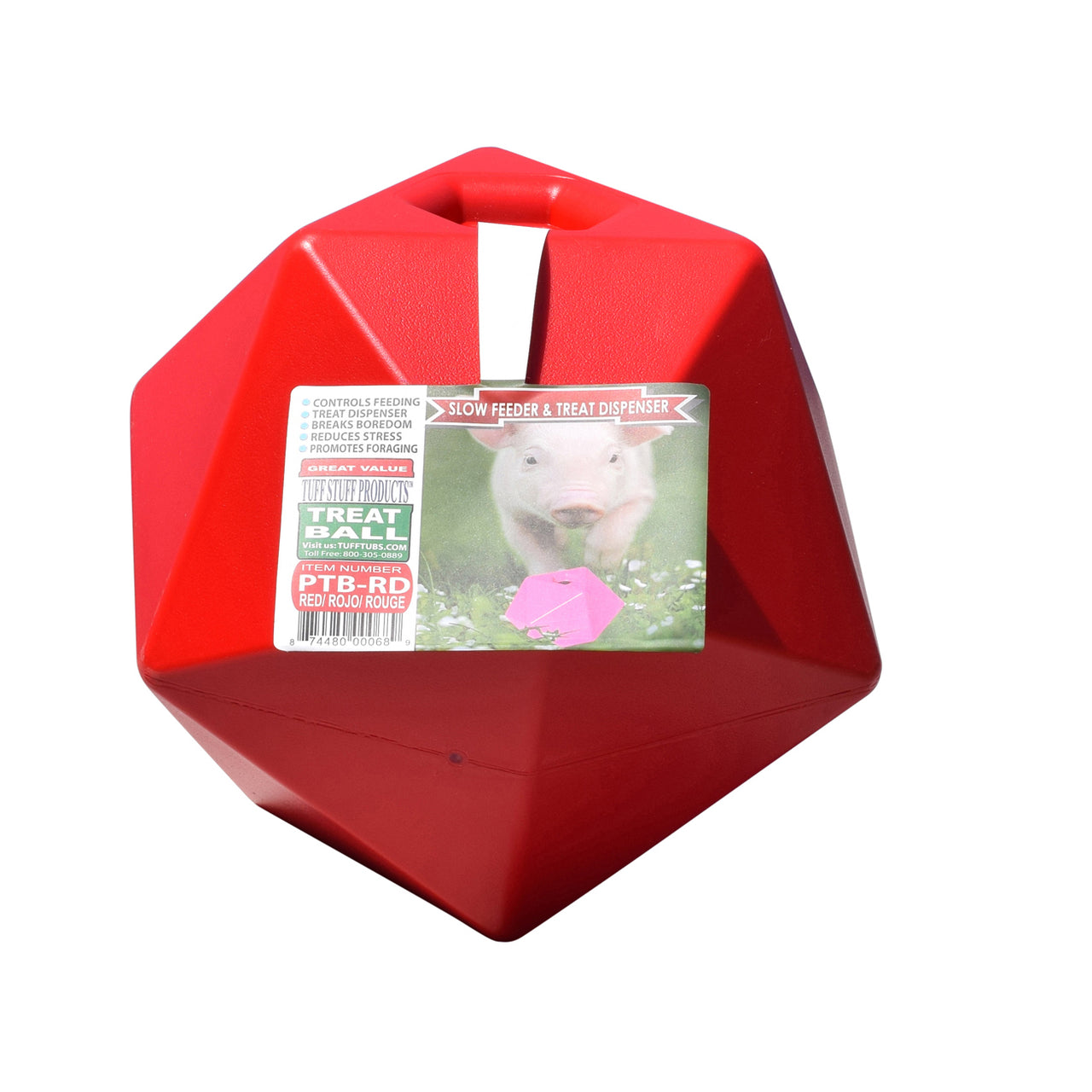 Tuff Stuff Horse Treat Ball - Red - Plastic Horse Treat Ball Tuff Stuff - Canada