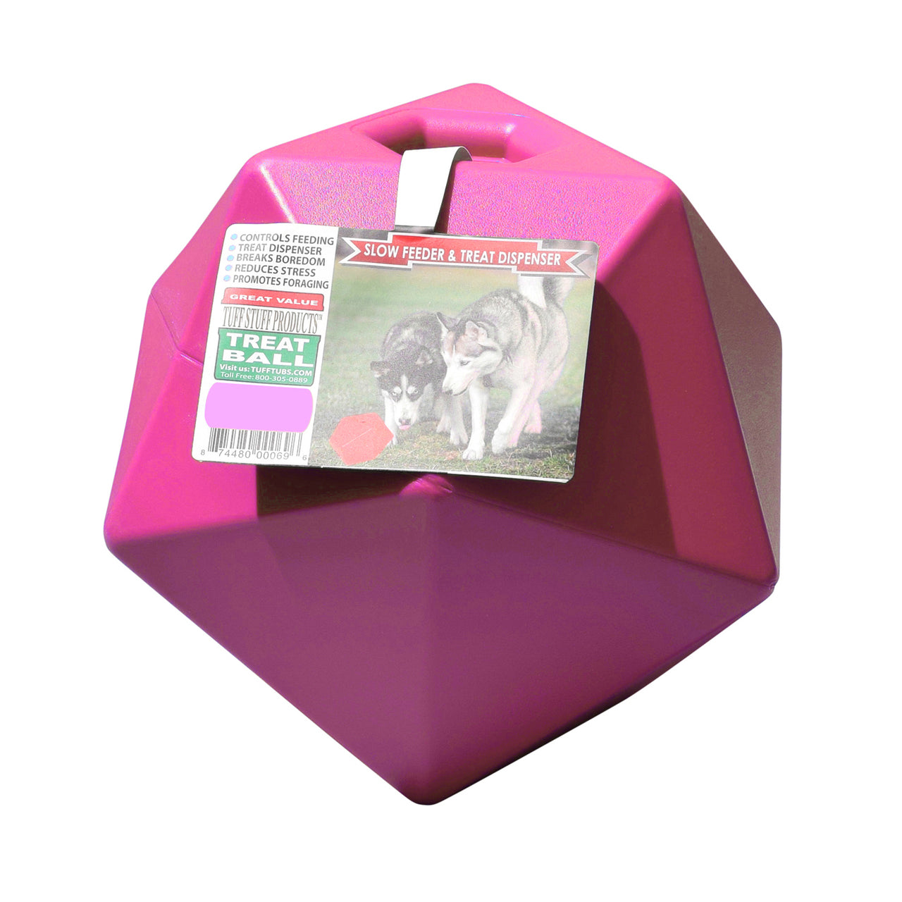 Tuff Stuff Horse Treat Ball - Pink - Plastic Horse Treat Ball Tuff Stuff - Canada