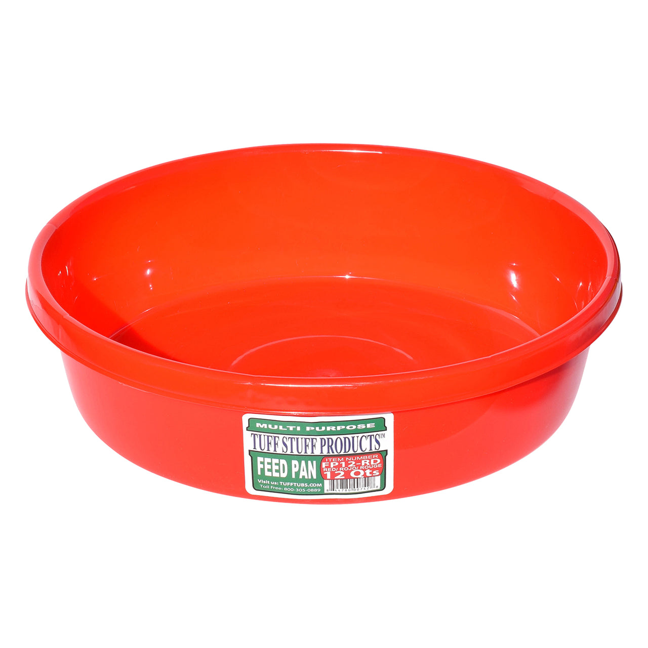 Tuff Stuff feed pan 12 Qts (RED)