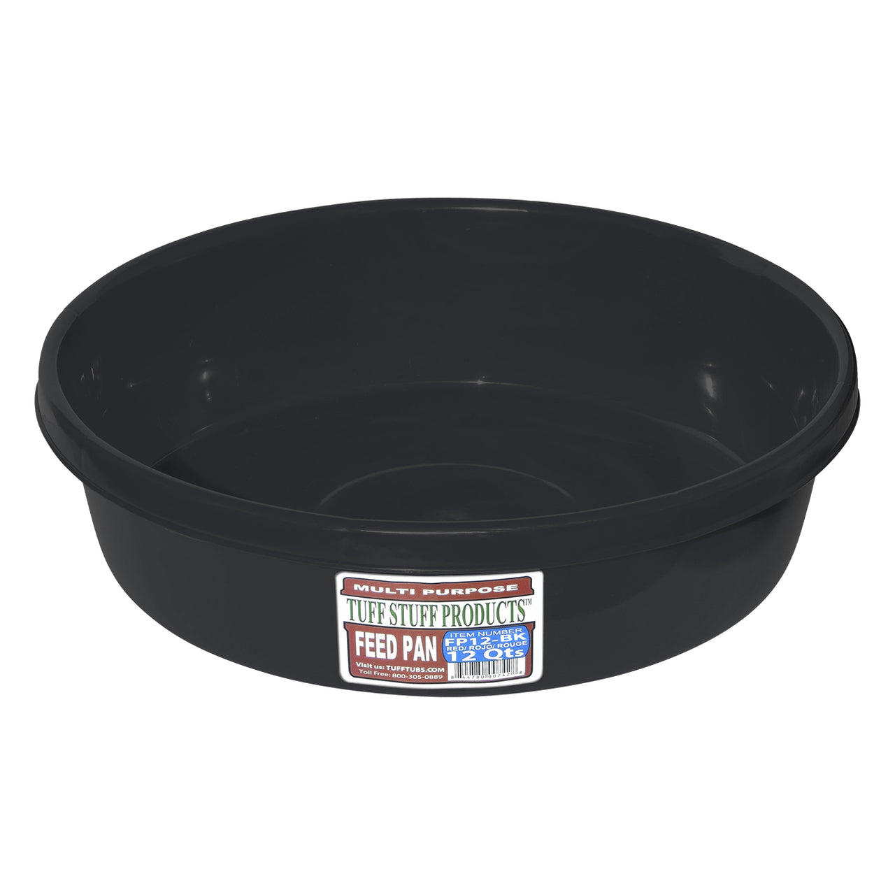 Tuff Stuff feed pan 12 Qts (BLACK)