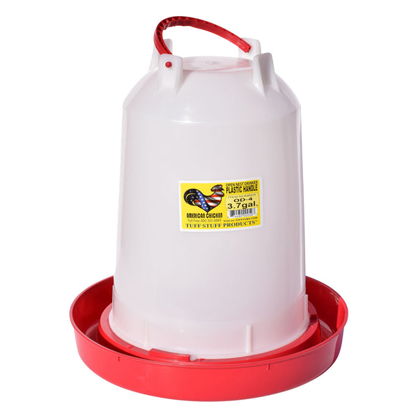 Tuff Stuff Poultry Open Nest Drinker Plastic Handle - 1.5Gal - Poultry Feeders Drinkers Tuff Stuff - Canada