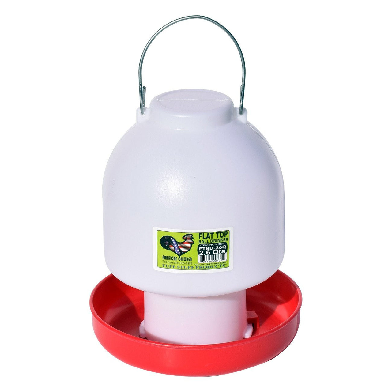 Tuff Stuff Poultry Flat Top Ball Drinker - 2.6Qts - Poultry Feeders Drinkers Tuff Stuff - Canada