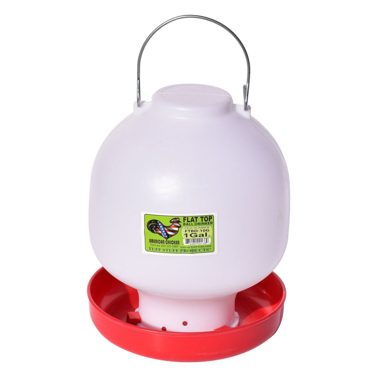 Tuff Stuff Poultry Flat Top Ball Drinker - 1Gal - Poultry Feeders Drinkers Tuff Stuff - Canada