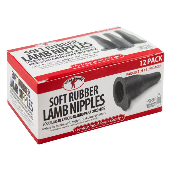 Little Giant Soft Rubber Lamb Nipples 12/box