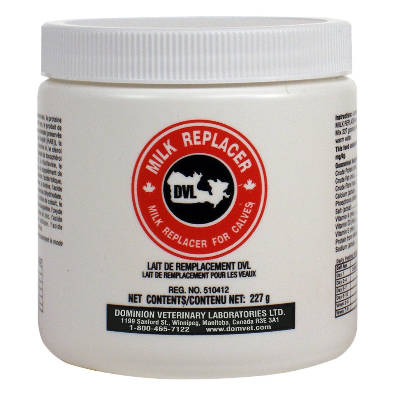 Dvl Milk Replacer 227G - Pharmaceuticals Dvl - Canada