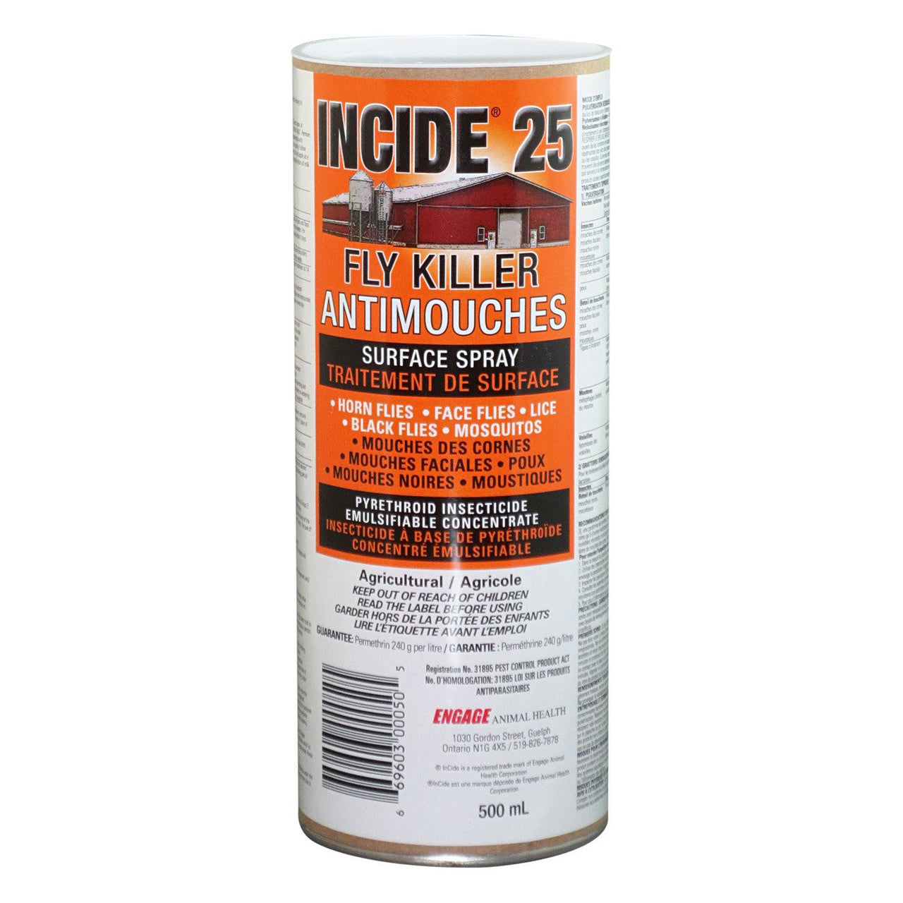 Incide 25 Fly Killer 500Ml - 6 Units - Parasiticides Incide - Canada