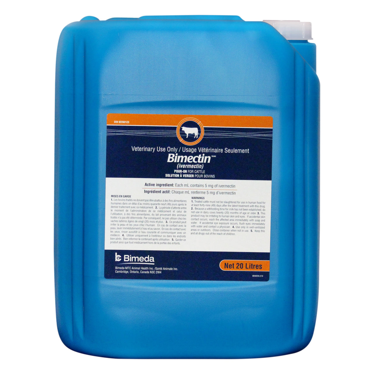 Bimectin Pour-On 20L - Parasiticides Bimeda - Canada