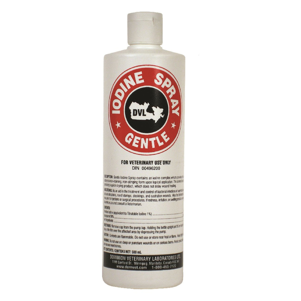 Dvl Iodine Spray (1%) Gentle 500Ml - Parasiticides Dvl - Canada