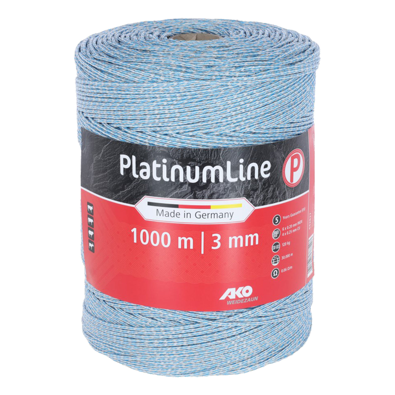 CORRAL PlatimunLine Polywire 1,000m (white/blue)