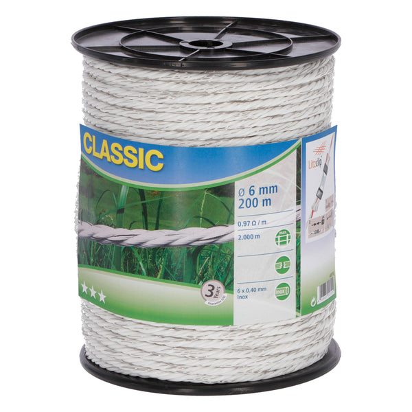 CORRAL classic fencing rope 6mm x 200m (white)