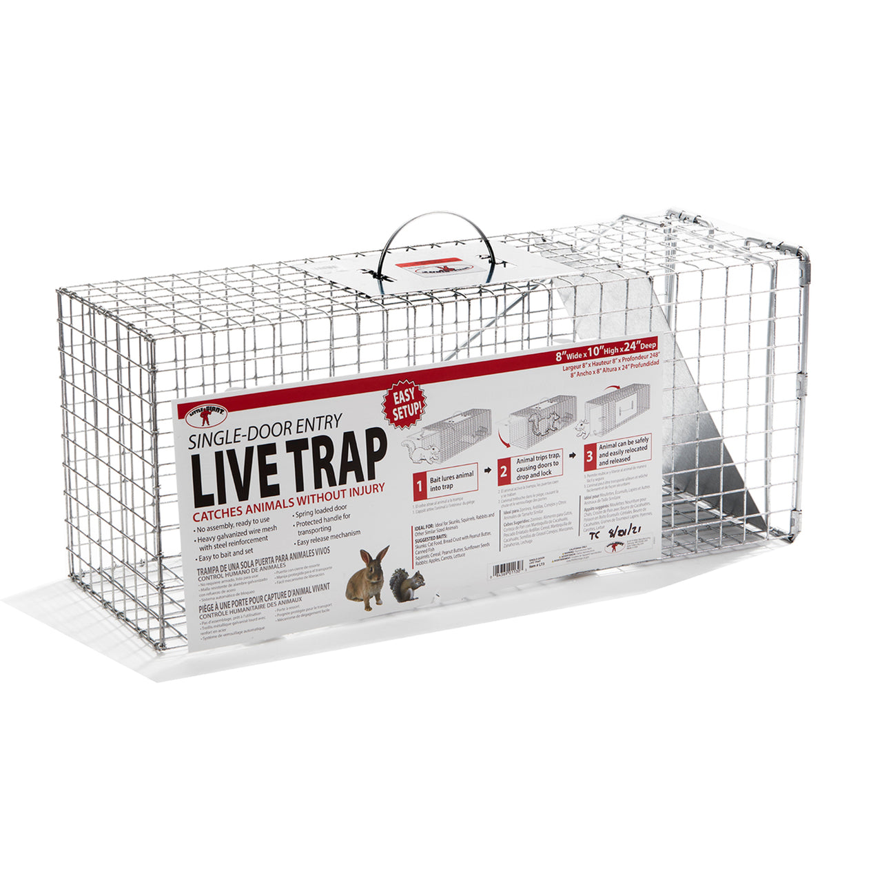 Little Giant single door live trap 24½”x8¼”x10.125” (LT3)