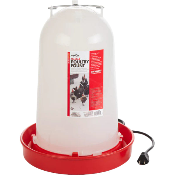 3 Gallon Heated  Poultry Waterer