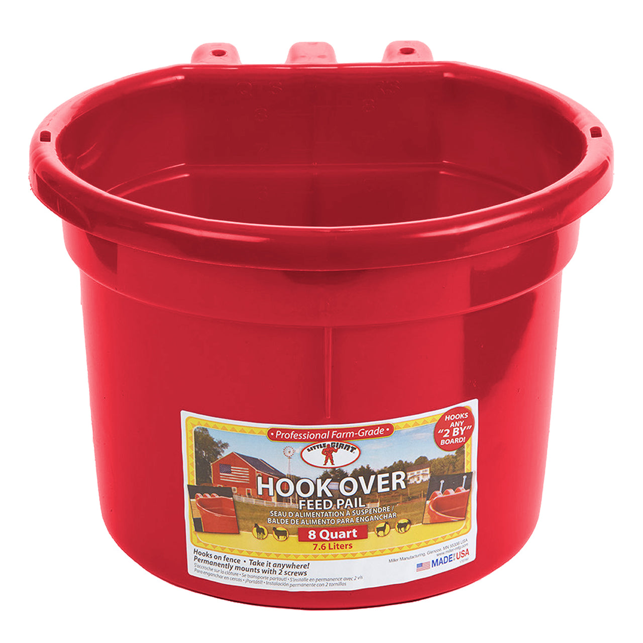 Litte Giant 8 Quart hook over feed pail (CPH)